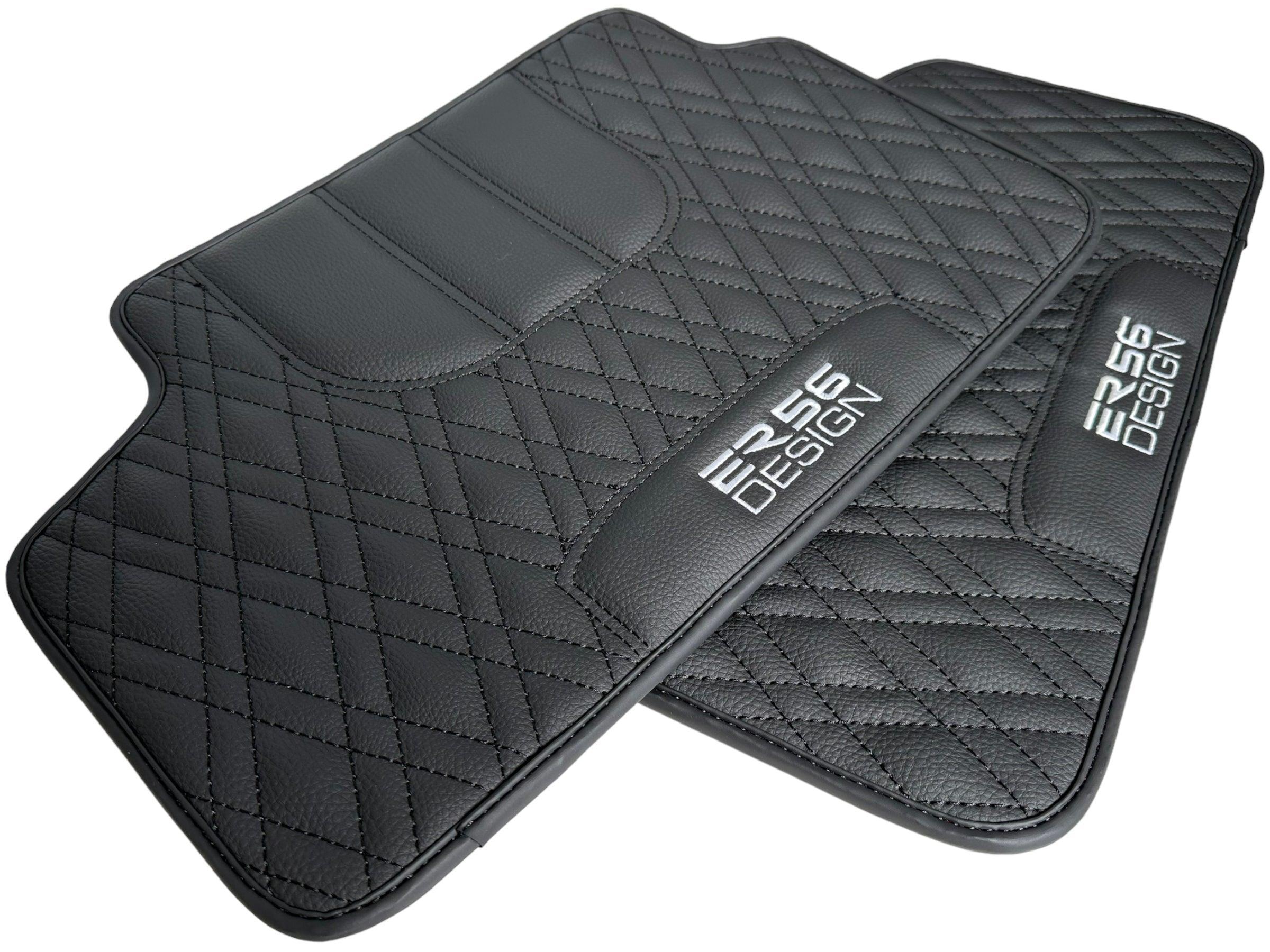 Floor Mats For BMW M3 G81 Touring (2022-2026) Black Leather Er56 Design Custom Fit Premium Velour Floor Mats