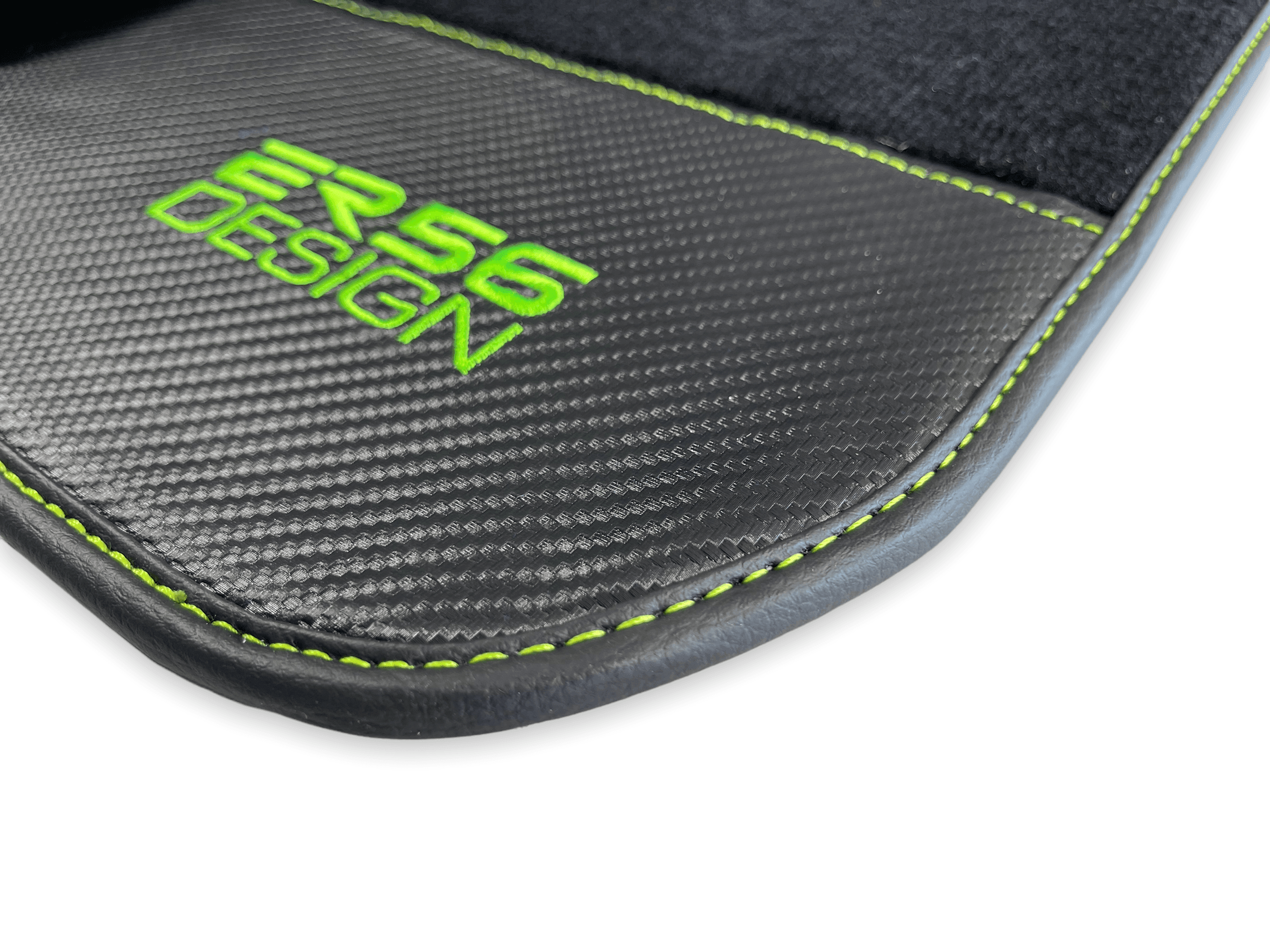Floor Mats For BMW 2 Series U06 (2022-2026) Carbon Leather Er56 Design Custom Fit Premium Velour Floor Mats