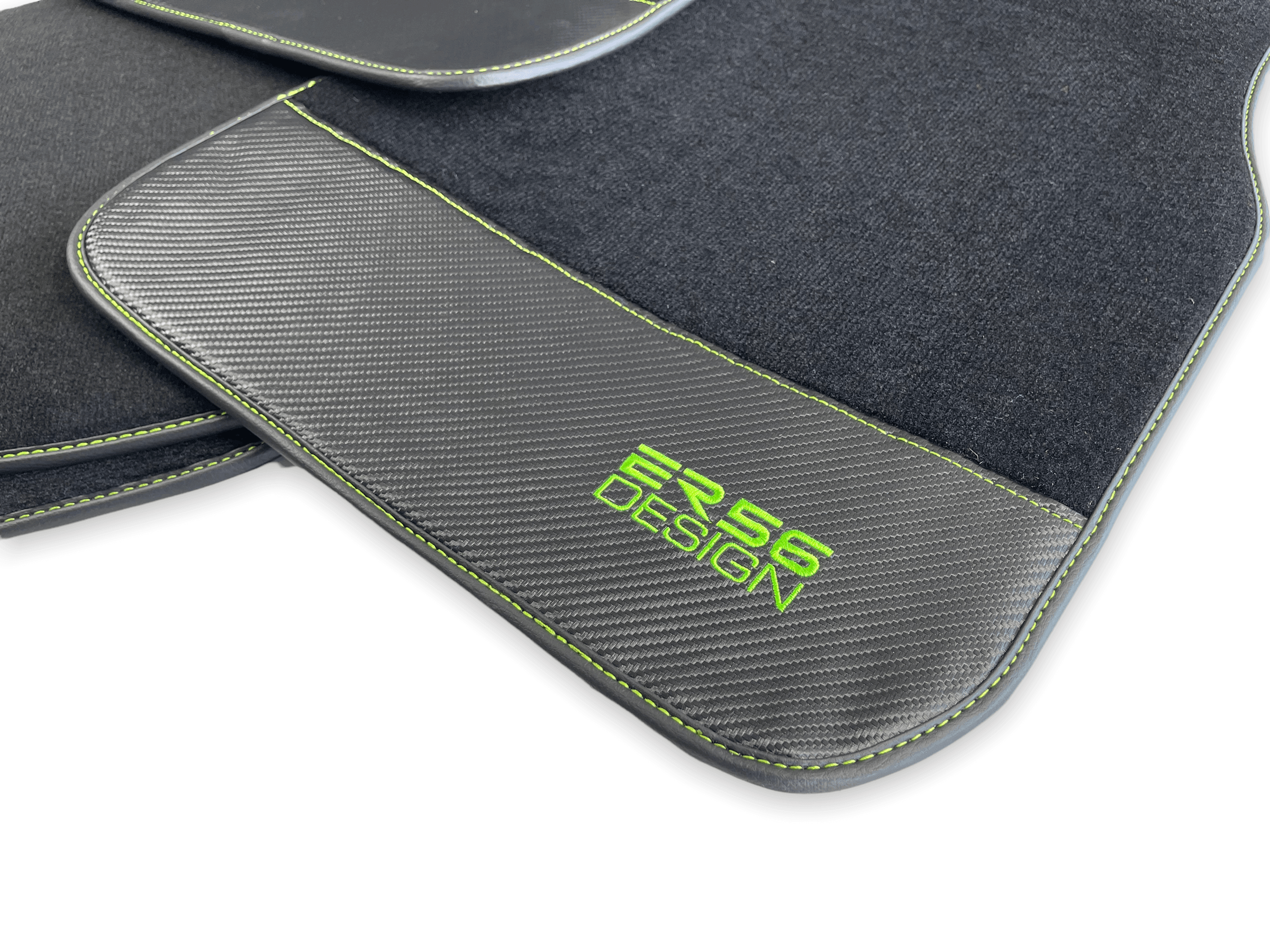 Floor Mats For BMW G61 (2023-2026) Touring Carbon Leather Er56 Design Custom Fit Premium Velour Floor Mats