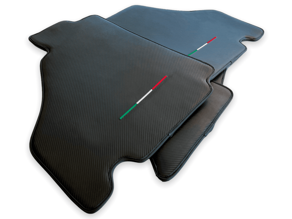 Floor Mats For Ferrari 360 (1999-2005) Carbon Fiber Leather Custom Fit Premium Velour Floor Mats