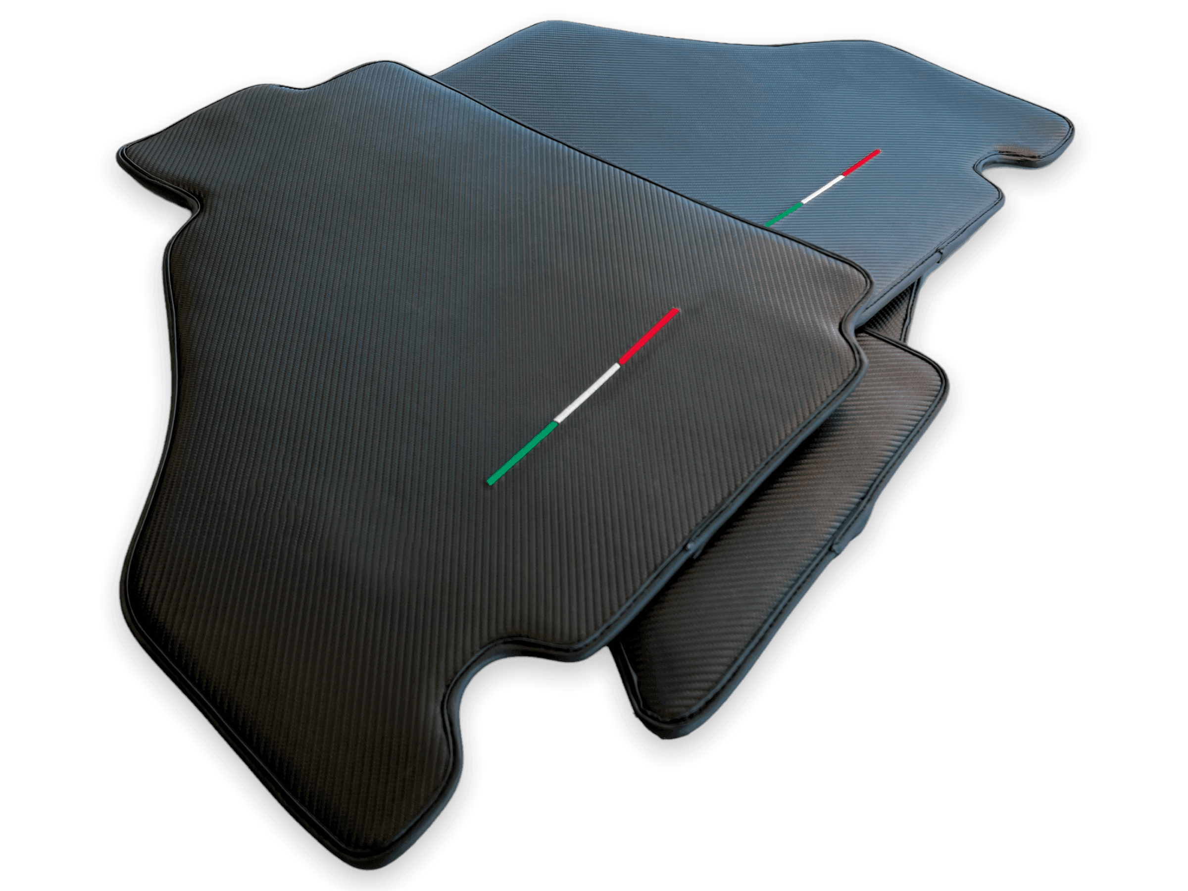 Floor Mats For Ferrari 360 (1999-2005) Carbon Fiber Leather Custom Fit Premium Velour Floor Mats
