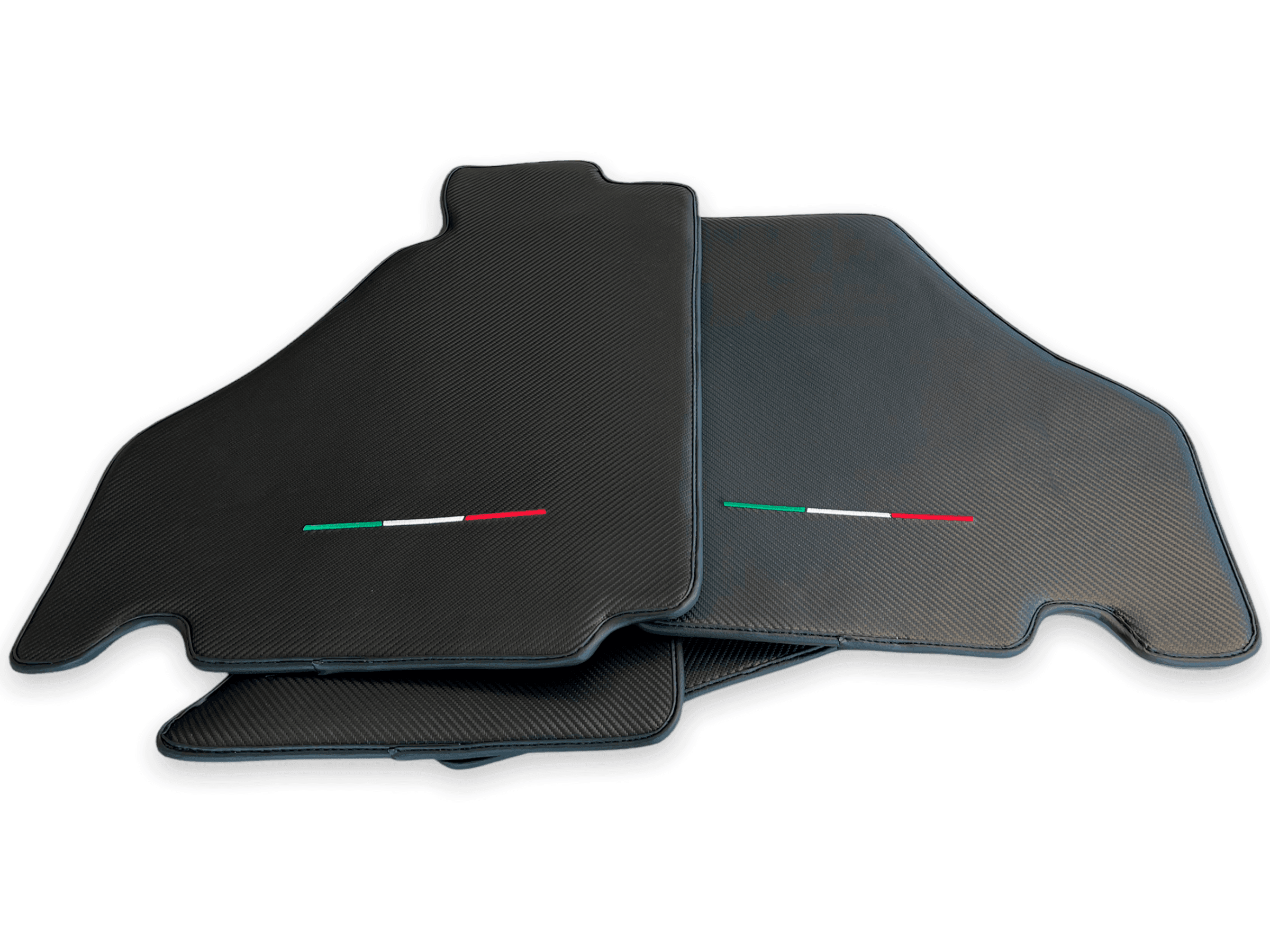 Floor Mats For Ferrari 360 (1999-2005) Carbon Fiber Leather Custom Fit Premium Velour Floor Mats