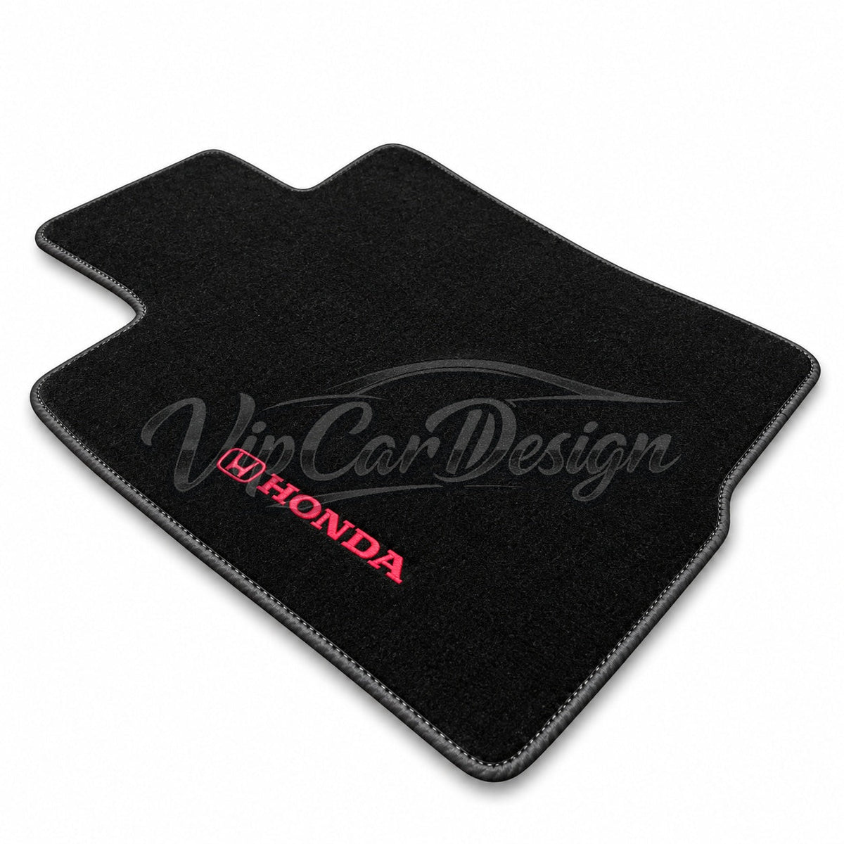 Honda City (2002-2008) Custom Fit Floor Mats Honda Logo - Logo Embroidery Detail | VipCarDesign