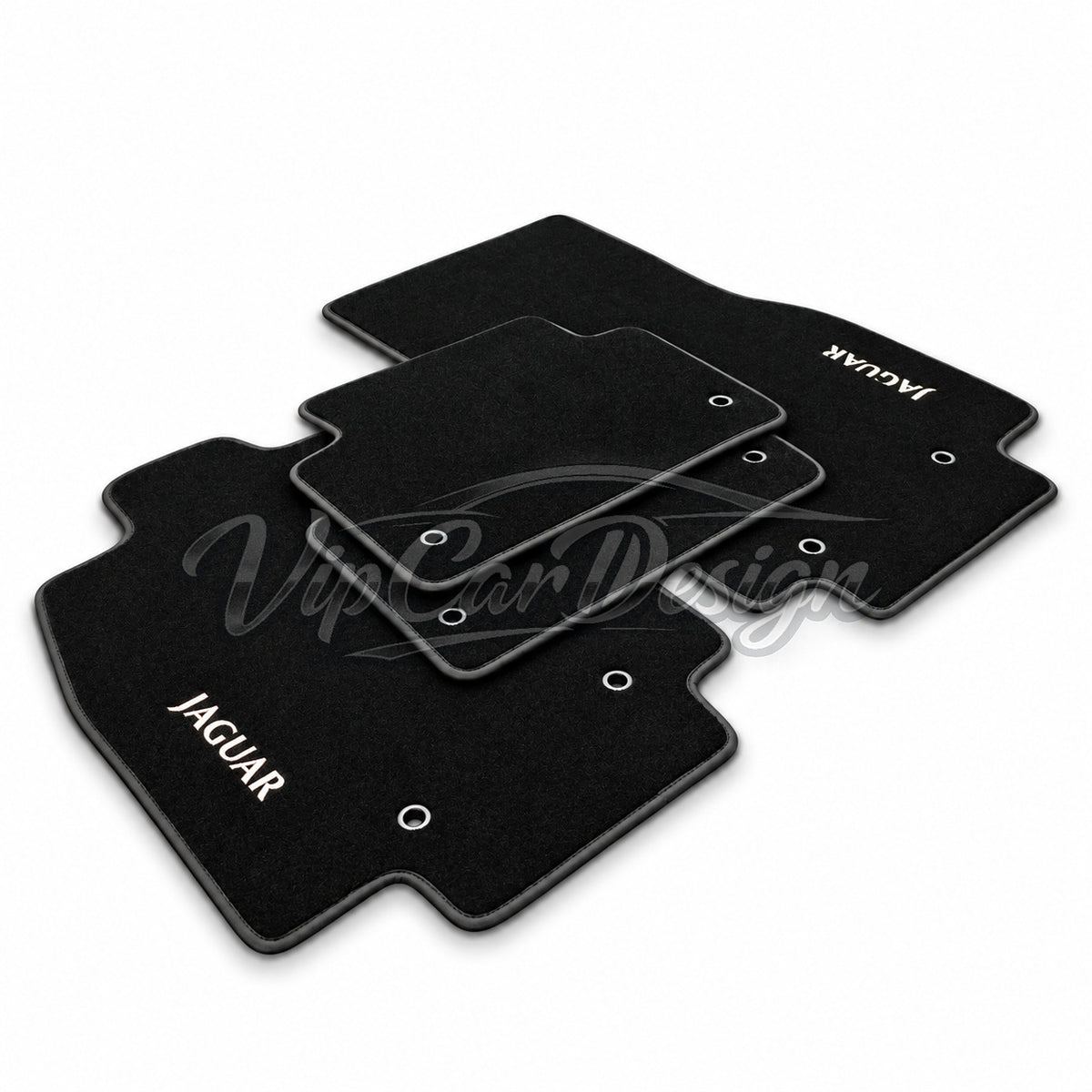 Jaguar F-Pace Custom Fit Floor Mats Jaguar Logo - Complete Set Overview | VipCarDesign