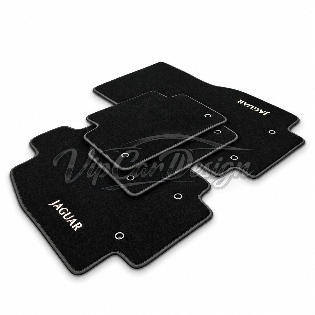 Jaguar XE Custom Fit Floor Mats Jaguar Logo - Complete Set Overview | VipCarDesign