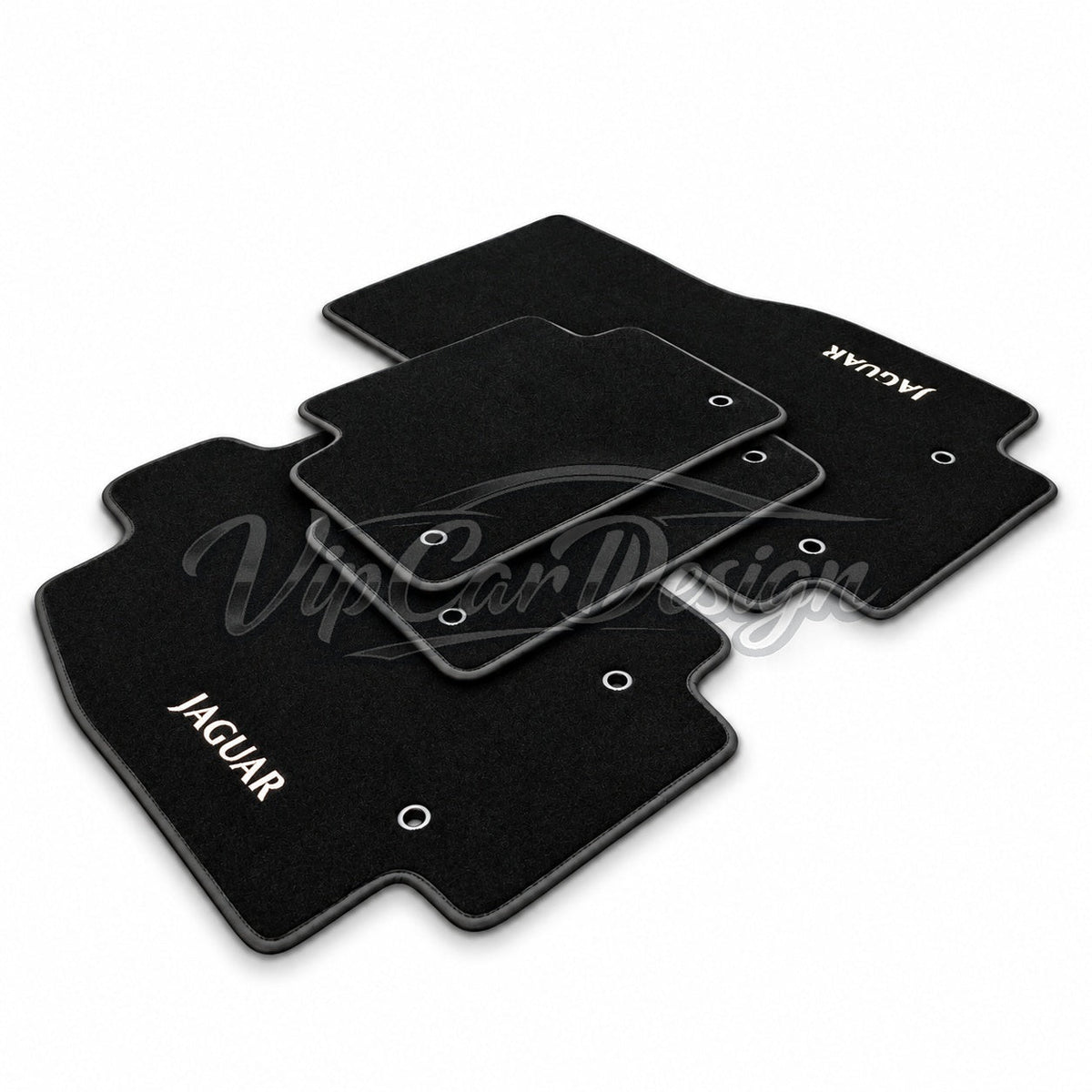 Jaguar I-Pace Custom Fit Floor Mats Jaguar Logo - Complete Set Overview | VipCarDesign
