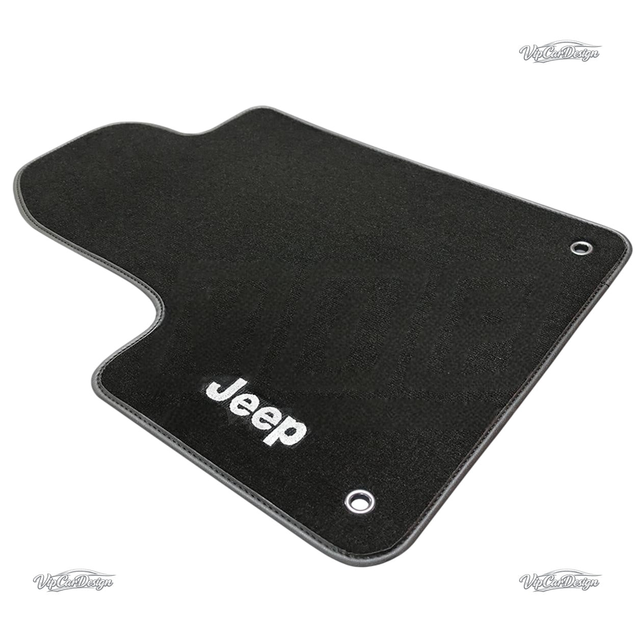 Jeep Grand Cherokee WJ (1999-2005) Custom Fit Floor Mats - Front Floor Mat Close-Up | VipCarDesign