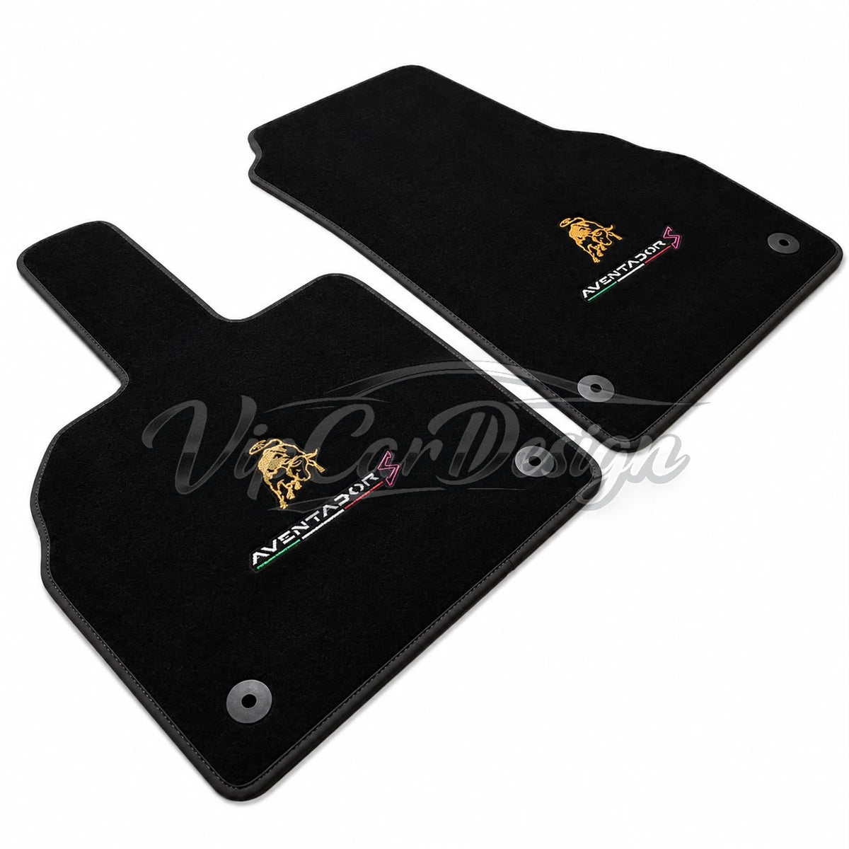 Lamborghini Aventador Custom Fit Floor Mats Aventador S Logo - Complete Set Overview | VipCarDesign