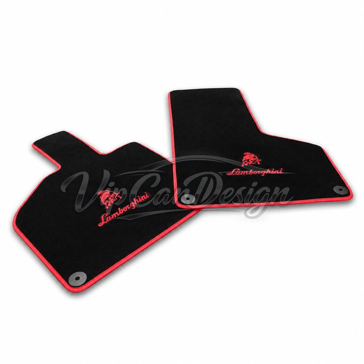 Lamborghini Diablo Custom Fit Floor Mats Lamborghini Script Logo - Complete Set Overview | VipCarDesign
