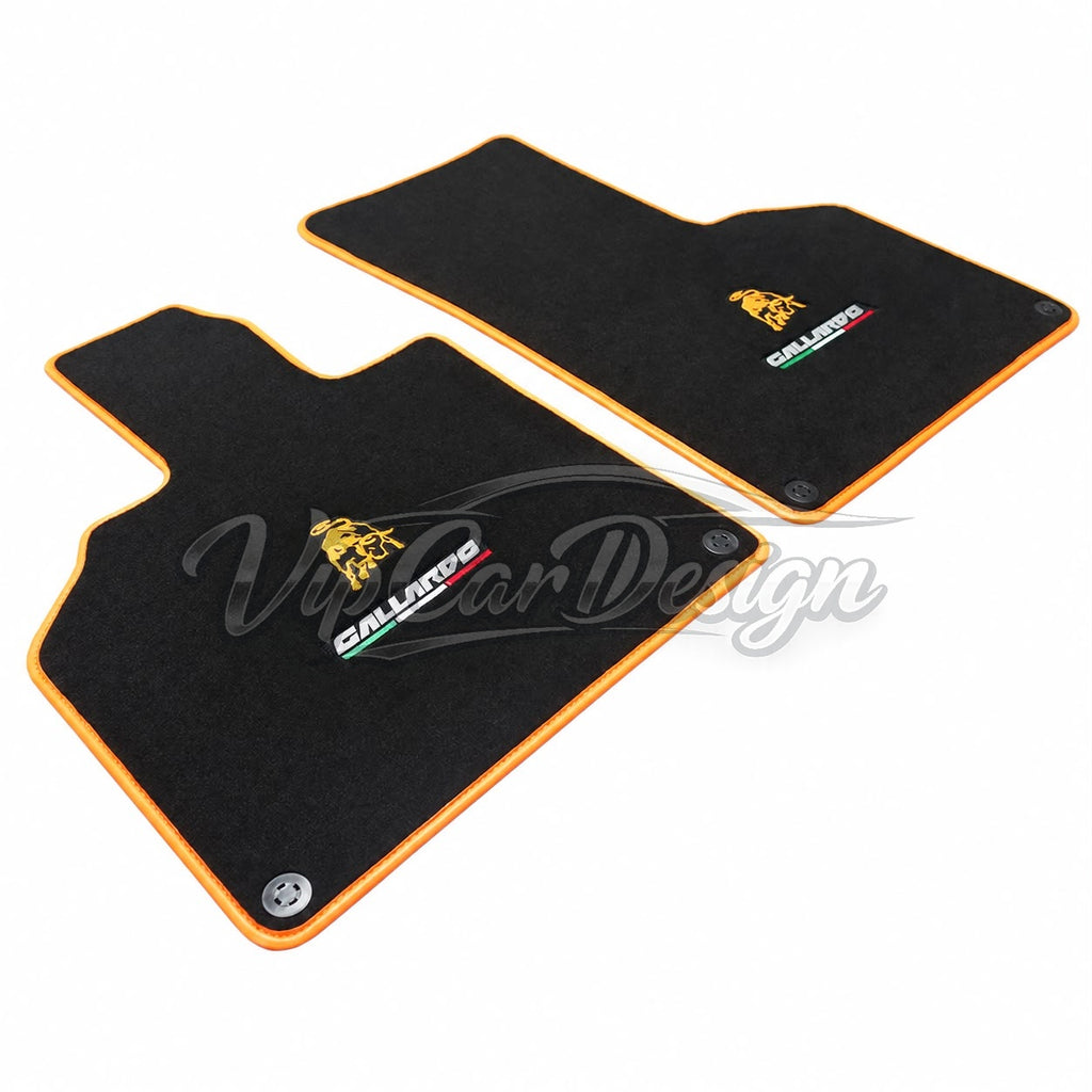 Lamborghini Gallardo Custom Fit Floor Mats Gallardo Logo - Complete Set Overview | VipCarDesign