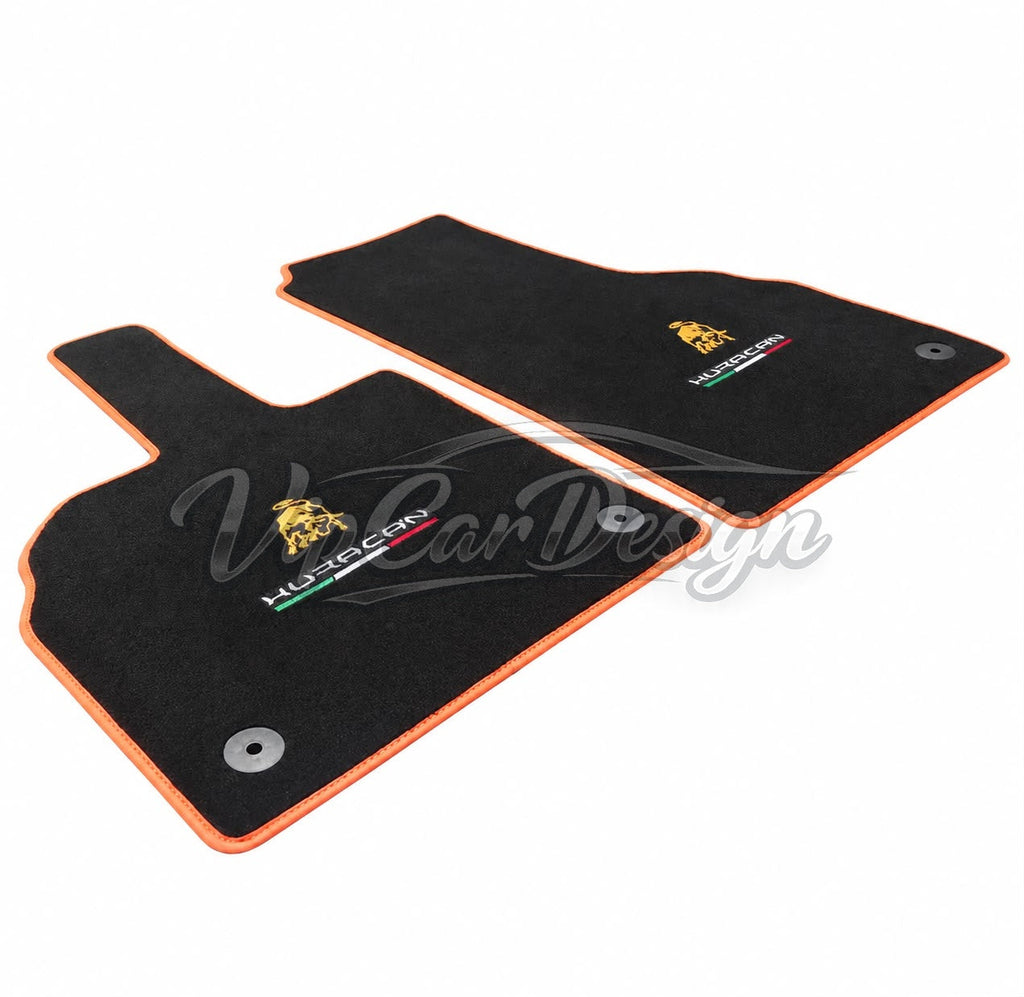 Lamborghini Huracan Sterrato Custom Fit Floor Mats Huracan Logo - Complete Set Overview | VipCarDesign