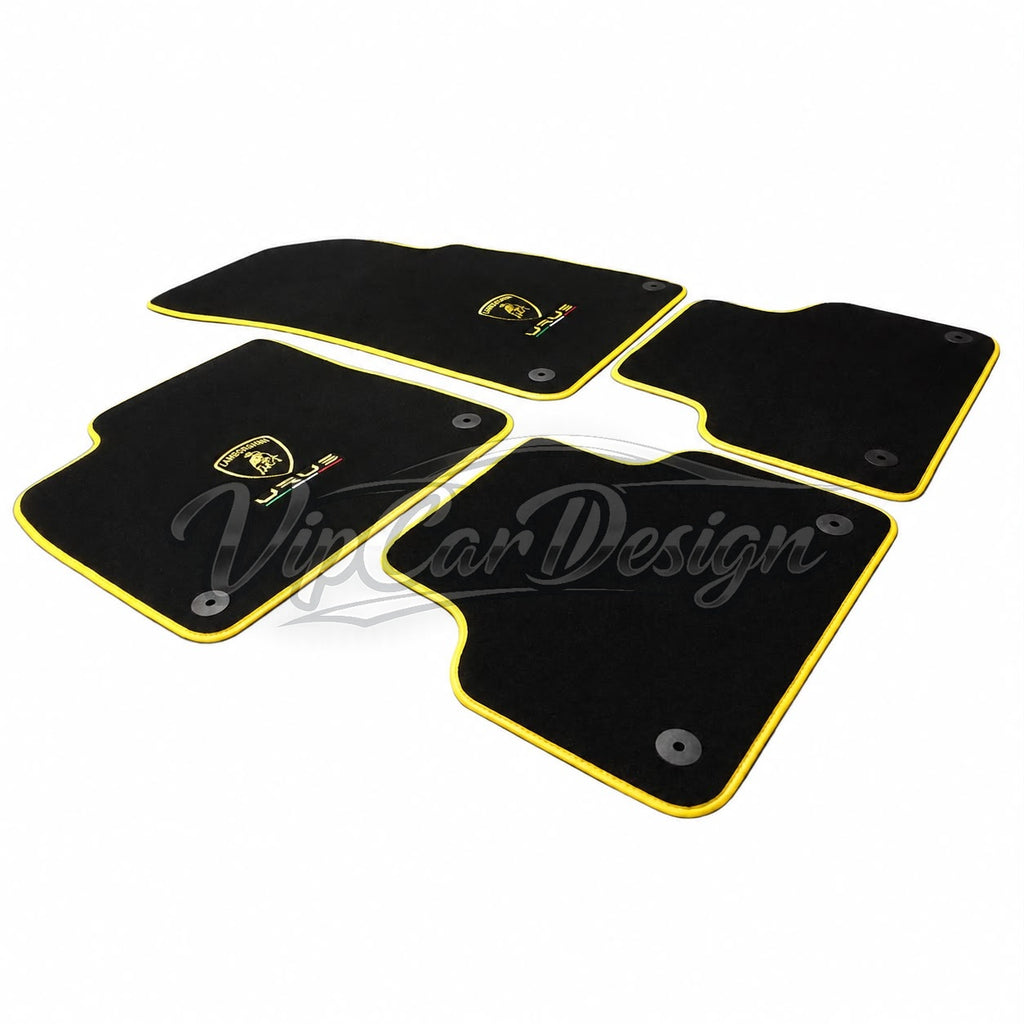Lamborghini Urus Custom Fit Floor Mats Urus Logo - Complete Set Overview | VipCarDesign