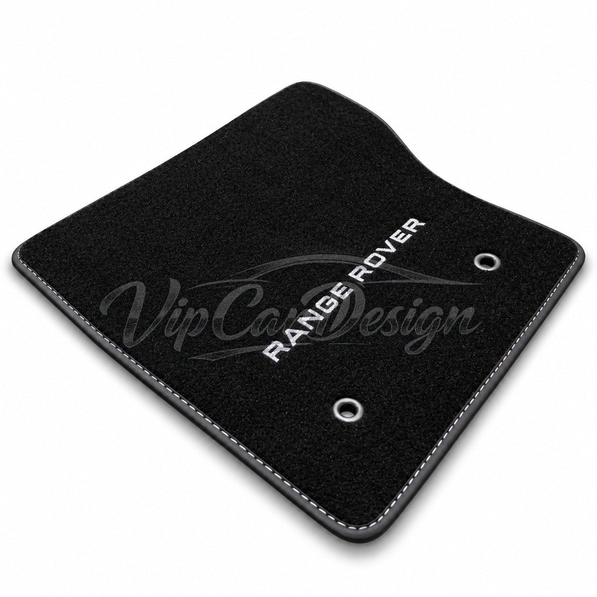 Land Rover Range Rover Vogue L322 (2002-2012) Custom Fit Floor Mats Range Rover Logo - Logo Embroidery Detail | VipCarDesign