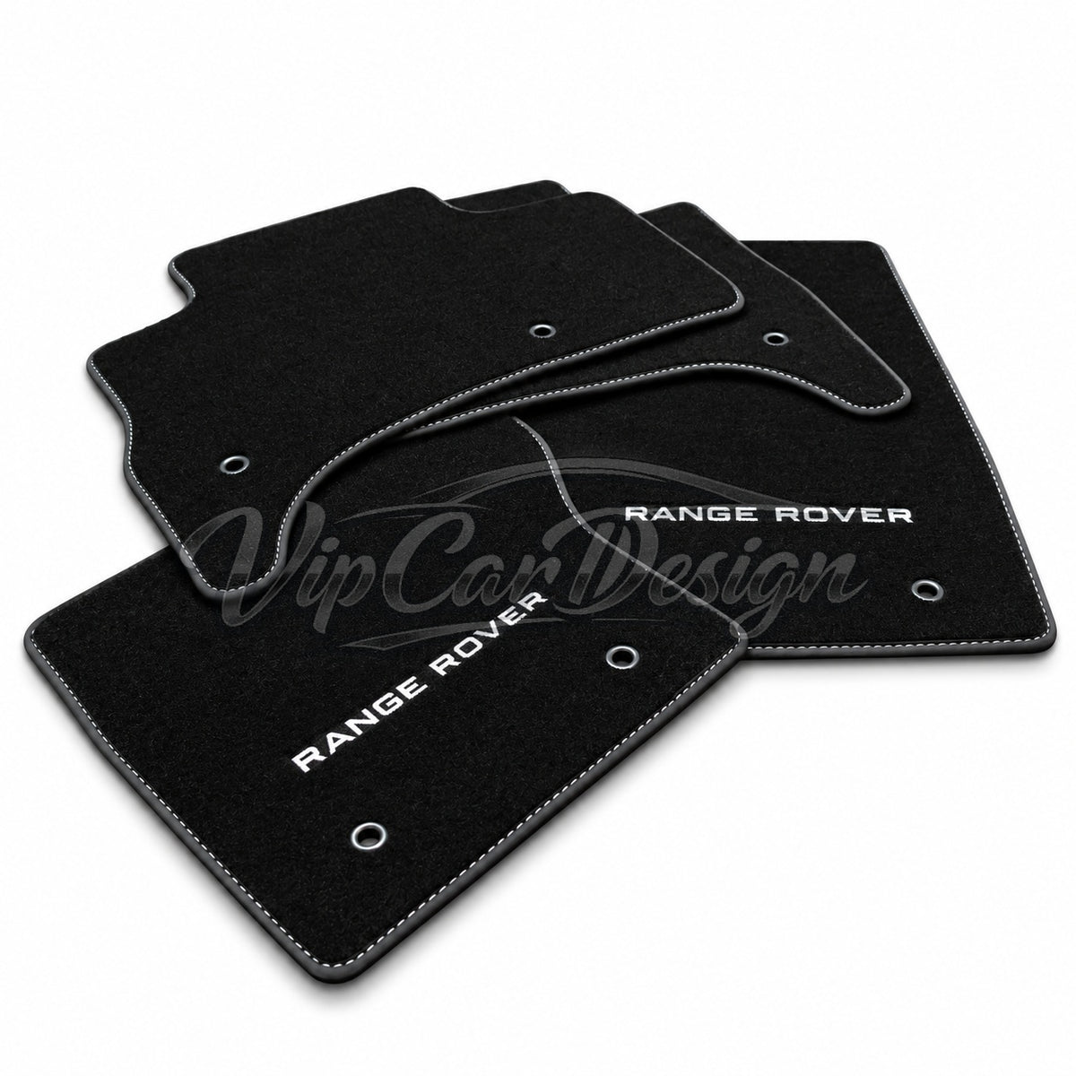 Land Rover Range Rover Evoque (2011-2018) Custom Fit Floor Mats Range Rover Logo - Complete Set Overview | VipCarDesign