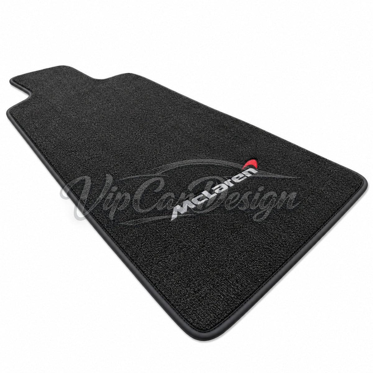 McLaren 750S (2023-2025) Custom Fit Floor Mats McLaren Logo - Logo Embroidery Detail | VipCarDesign