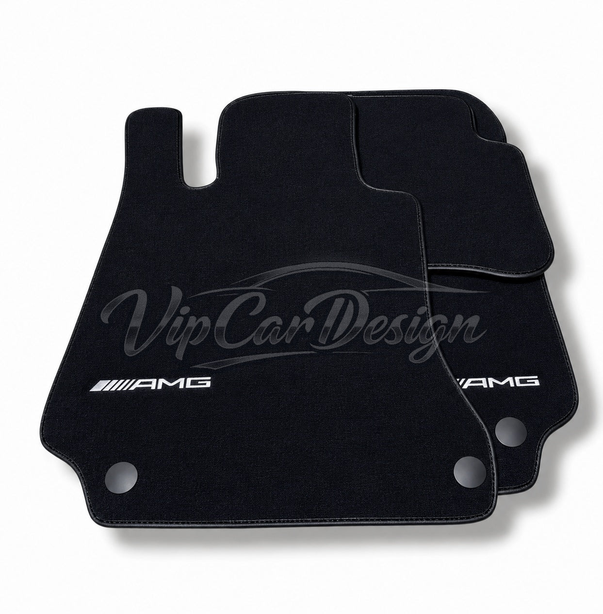 Mercedes-Benz C-Class C204 Coupe (2011-2015) Custom Fit Floor Mats AMG Logo - Complete Set Overview | VipCarDesign