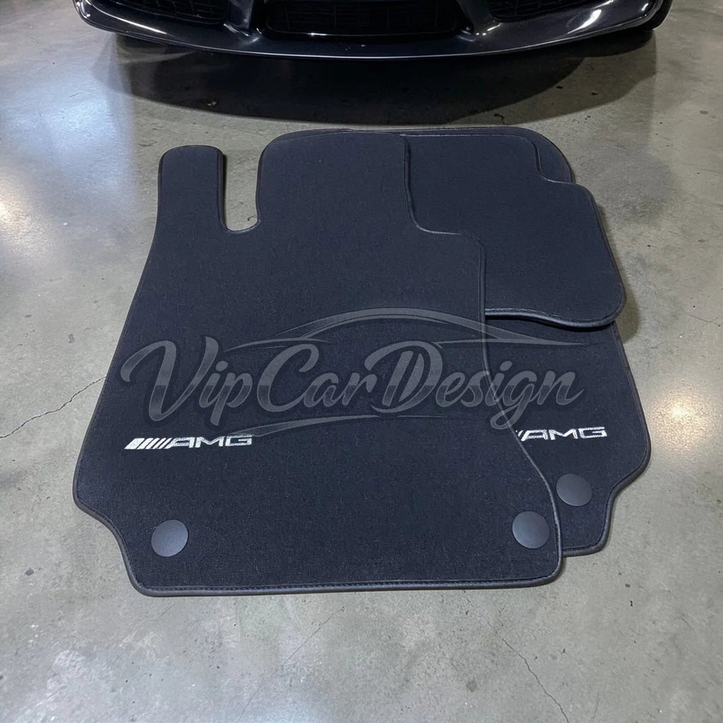 Mercedes-Benz V-Class 447 Front (2019-2023) Custom Fit Floor Mats AMG Logo - Front Floor Mats | VipCarDesign