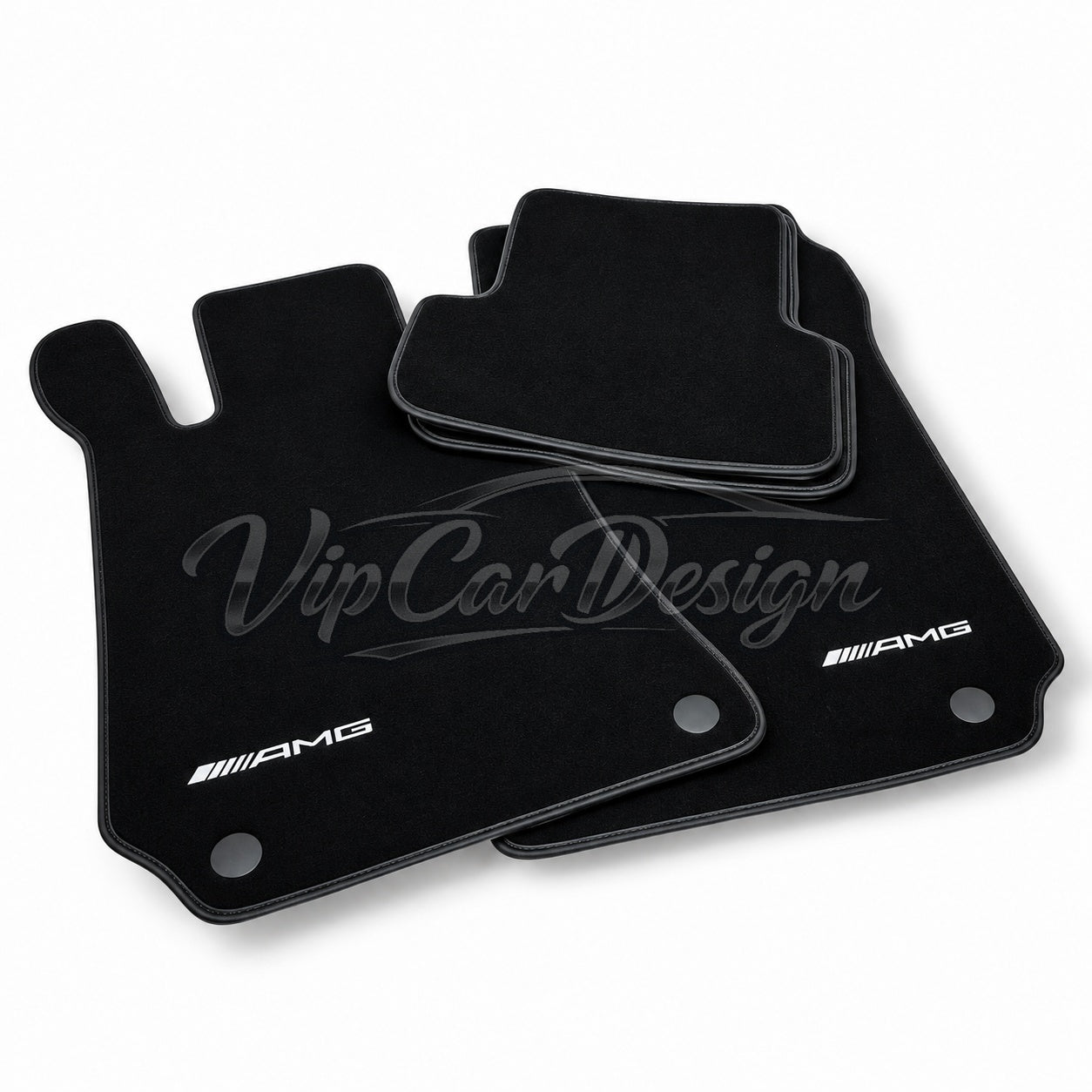 Mercedes-Benz GLK-Class X204 (2008-2012) Custom Fit Floor Mats AMG Logo - Logo Embroidery Detail | VipCarDesign