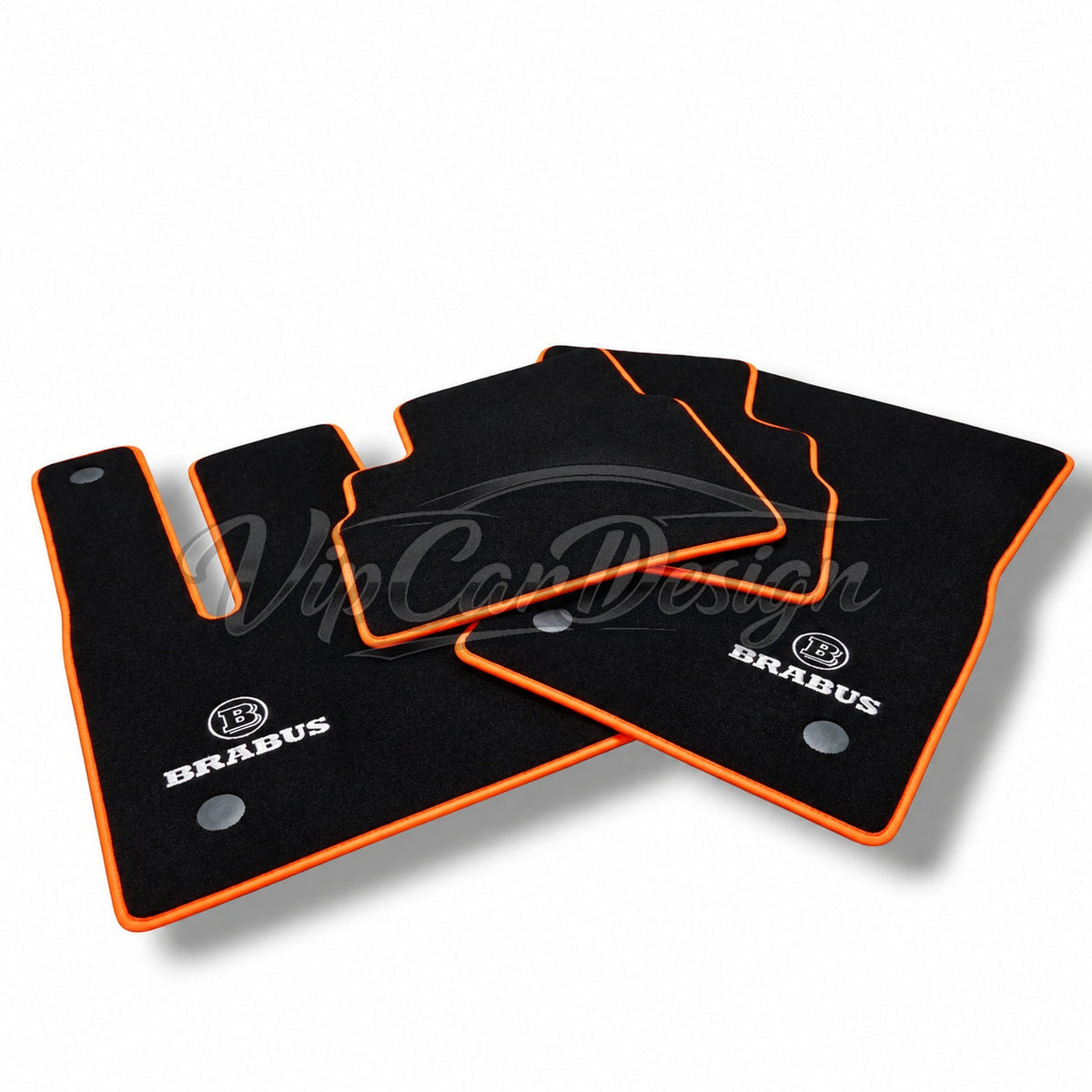 Mercedes-Benz SLC-Class Custom Fit Floor Mats BRABUS Logo - Complete Set Overview | VipCarDesign