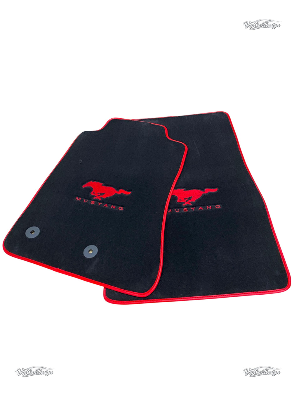 Ford Mustang (1979-1993) Custom Fit Floor Mats Mustang Logo - Complete Set Overview | VipCarDesign