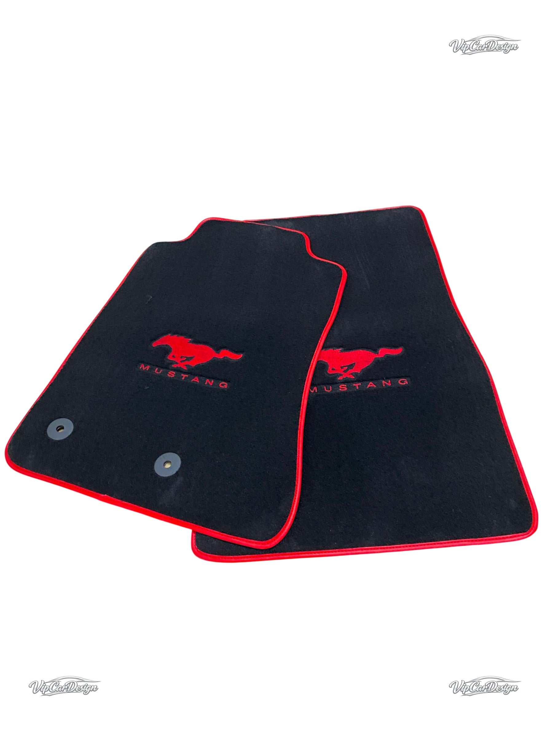 Ford Mustang (1979-1993) Custom Fit Floor Mats Mustang Logo - Complete Set Overview | VipCarDesign