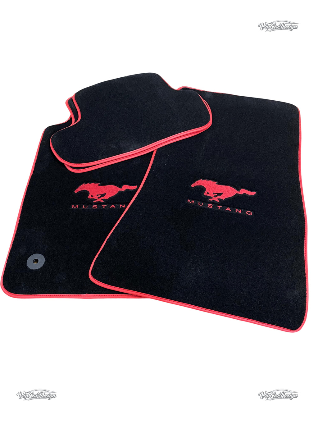 Ford Mustang (2005-2014) Custom Fit Floor Mats Mustang Logo - Rear Floor Mats | VipCarDesign