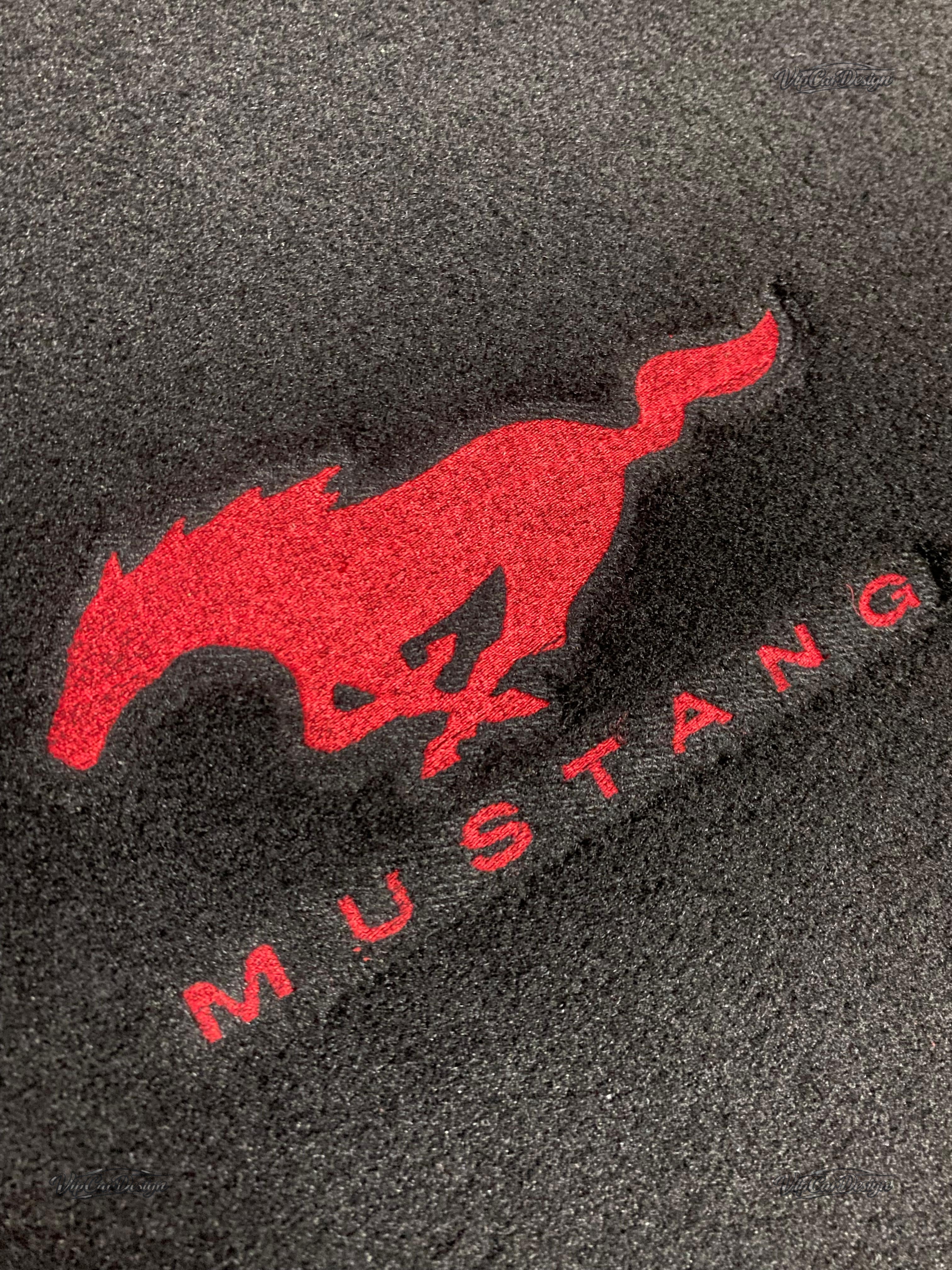 Ford Mustang (2009-2014) Custom Fit Floor Mats Mustang Logo - Rear Floor Mats | VipCarDesign