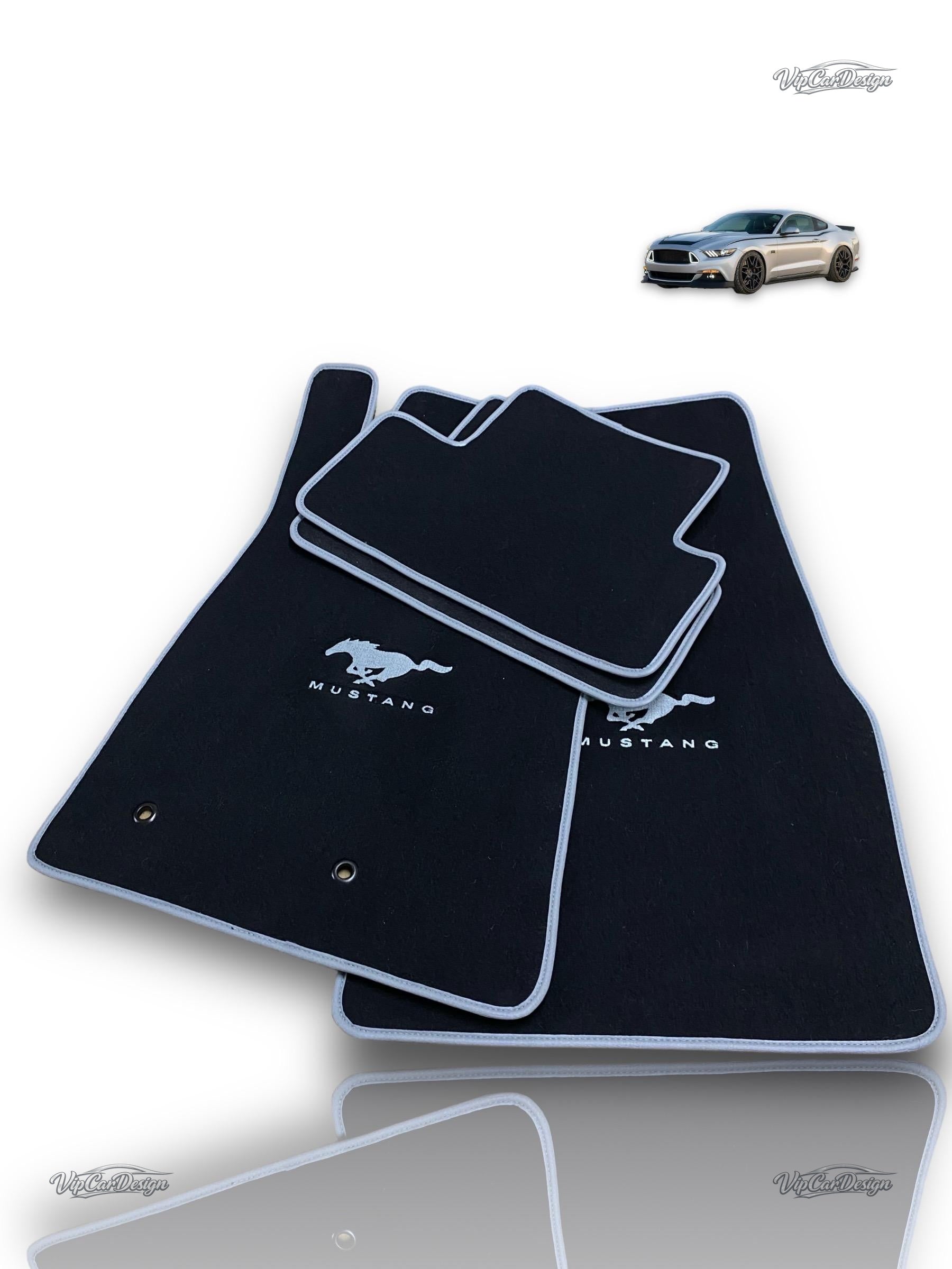 Ford Mustang (2005-2014) Custom Fit Floor Mats Mustang Logo - Anti-Slip Backing | VipCarDesign