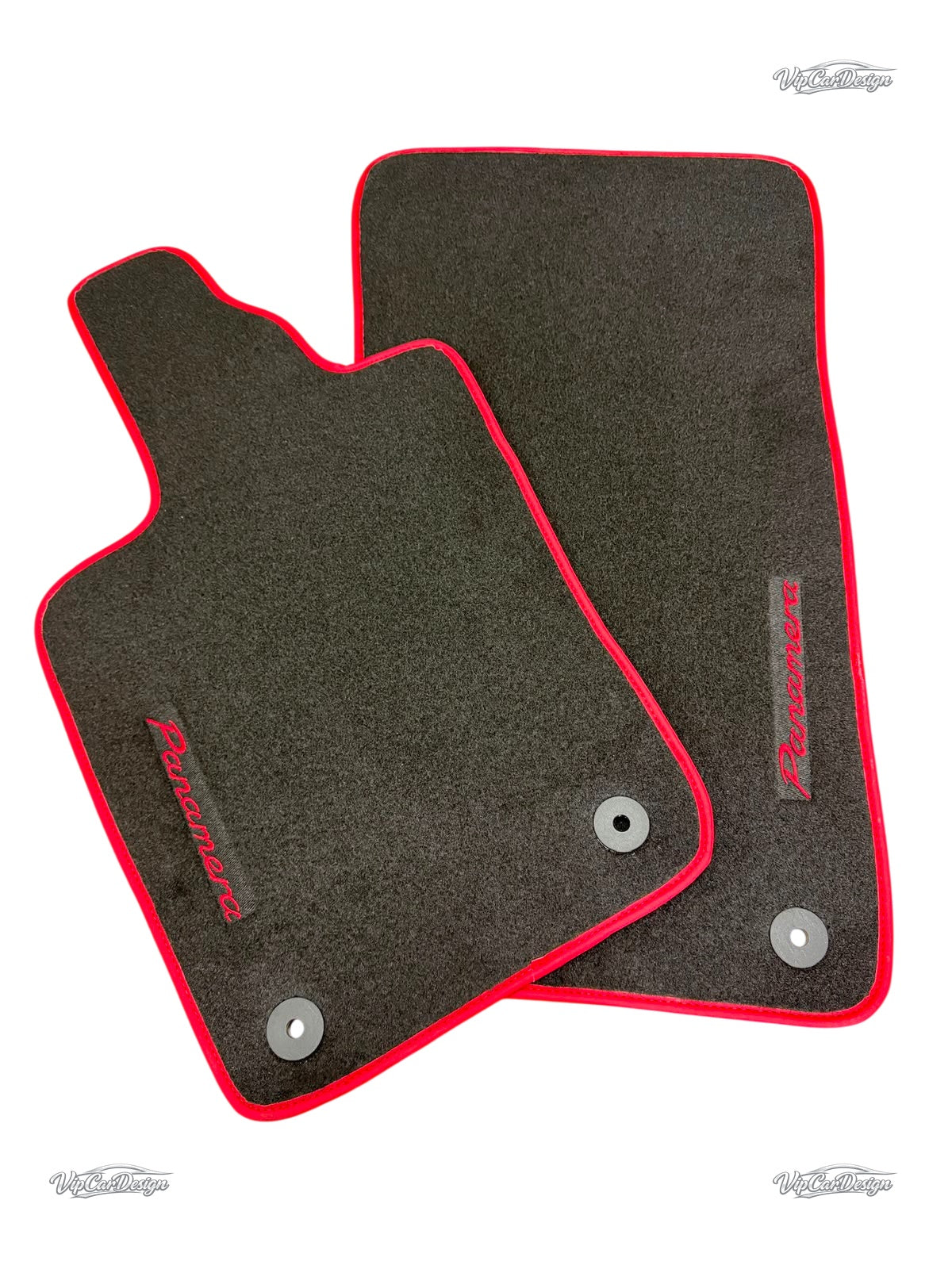 Porsche Panamera (2017-2023) Custom Fit Floor Mats Panamera Logo - Edge Color Detail | VipCarDesign