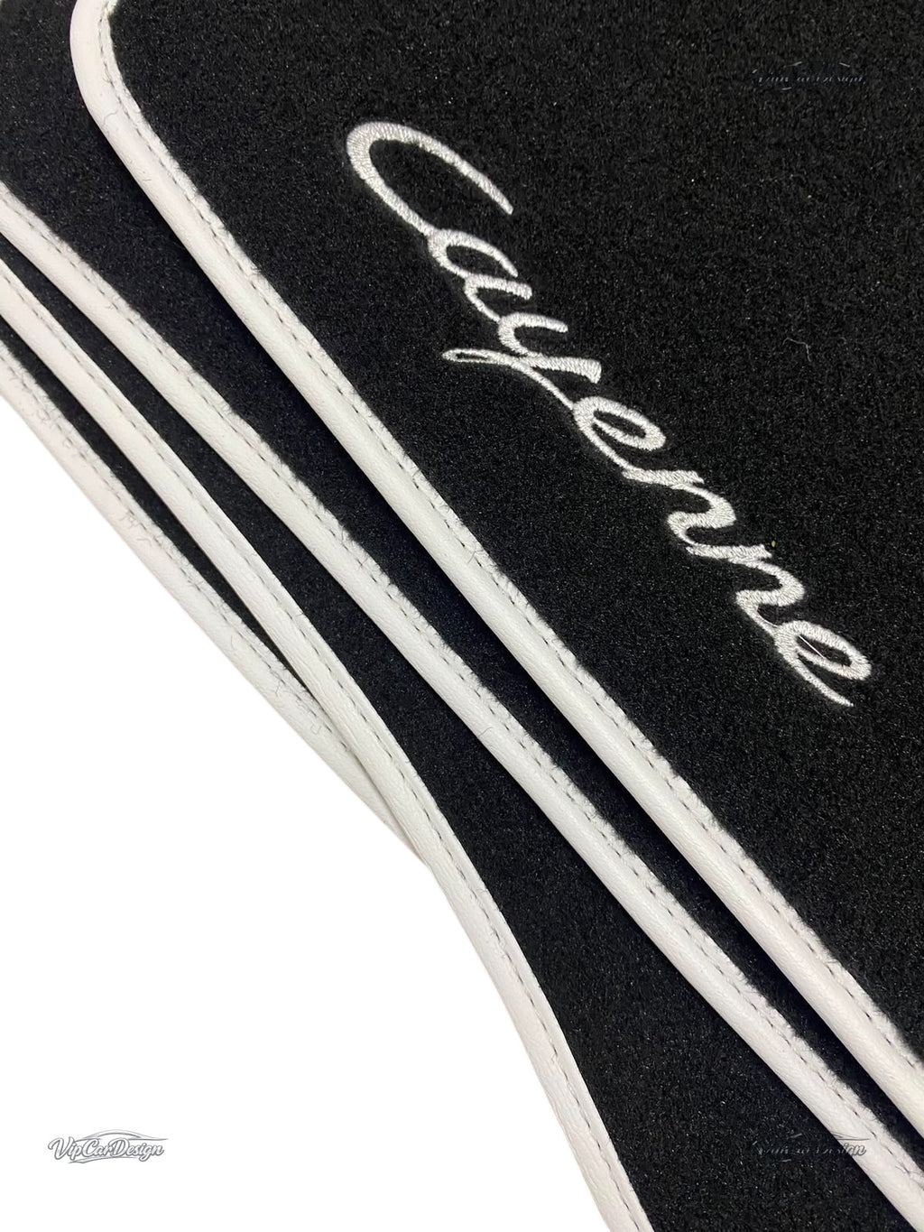 Porsche Cayenne (2003-2010) Custom Fit Floor Mats Cayenne Logo - Front Floor Mats | VipCarDesign