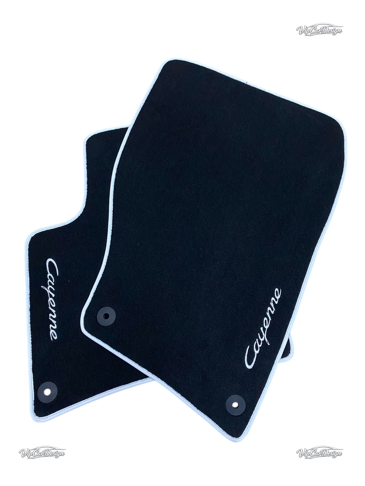Porsche Cayenne (2003-2010) Custom Fit Floor Mats Cayenne Logo - Rear Floor Mats | VipCarDesign