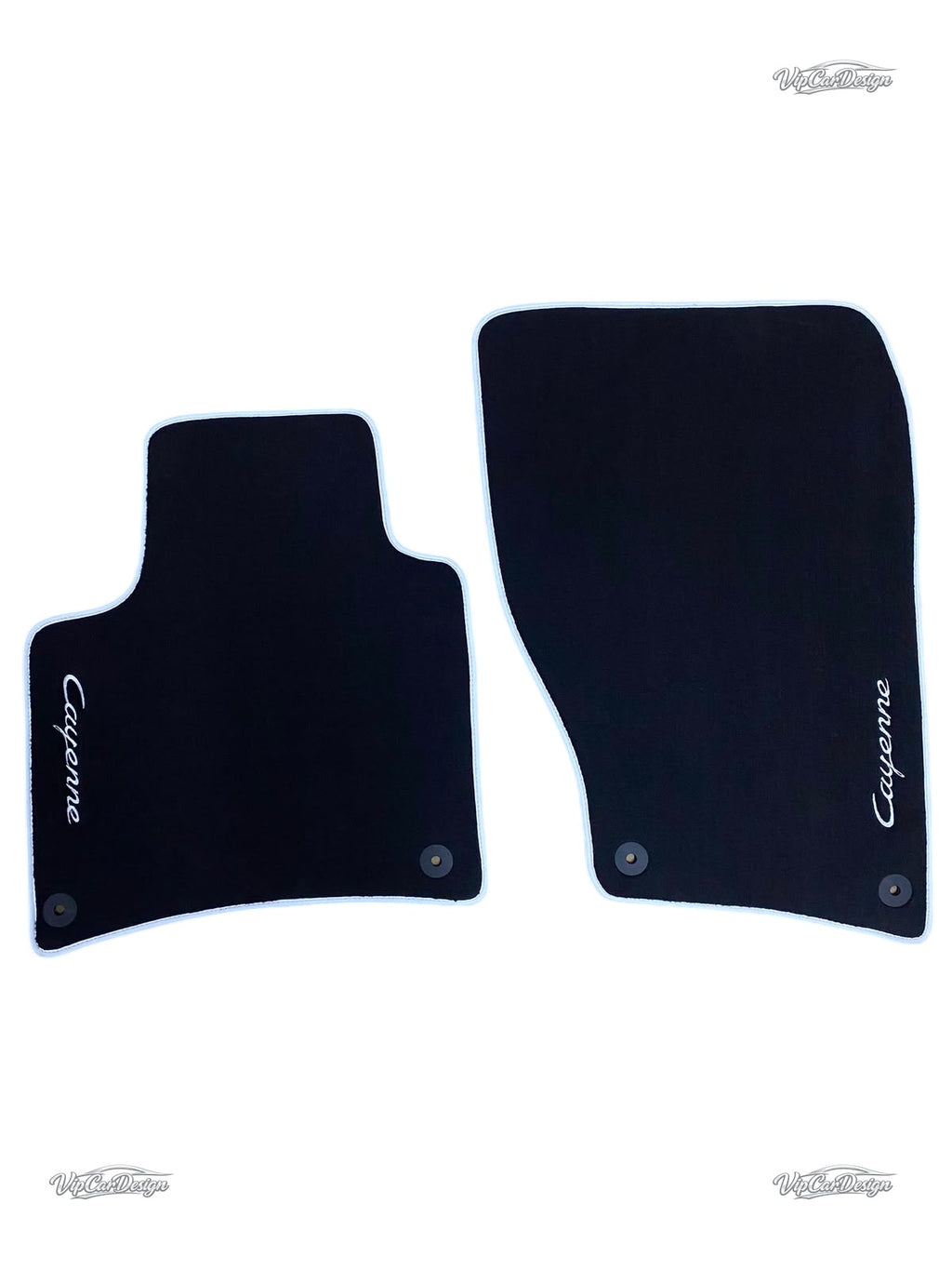 Porsche Cayenne (2010-2018) Custom Fit Floor Mats Cayenne Logo - Anti-Slip Backing | VipCarDesign
