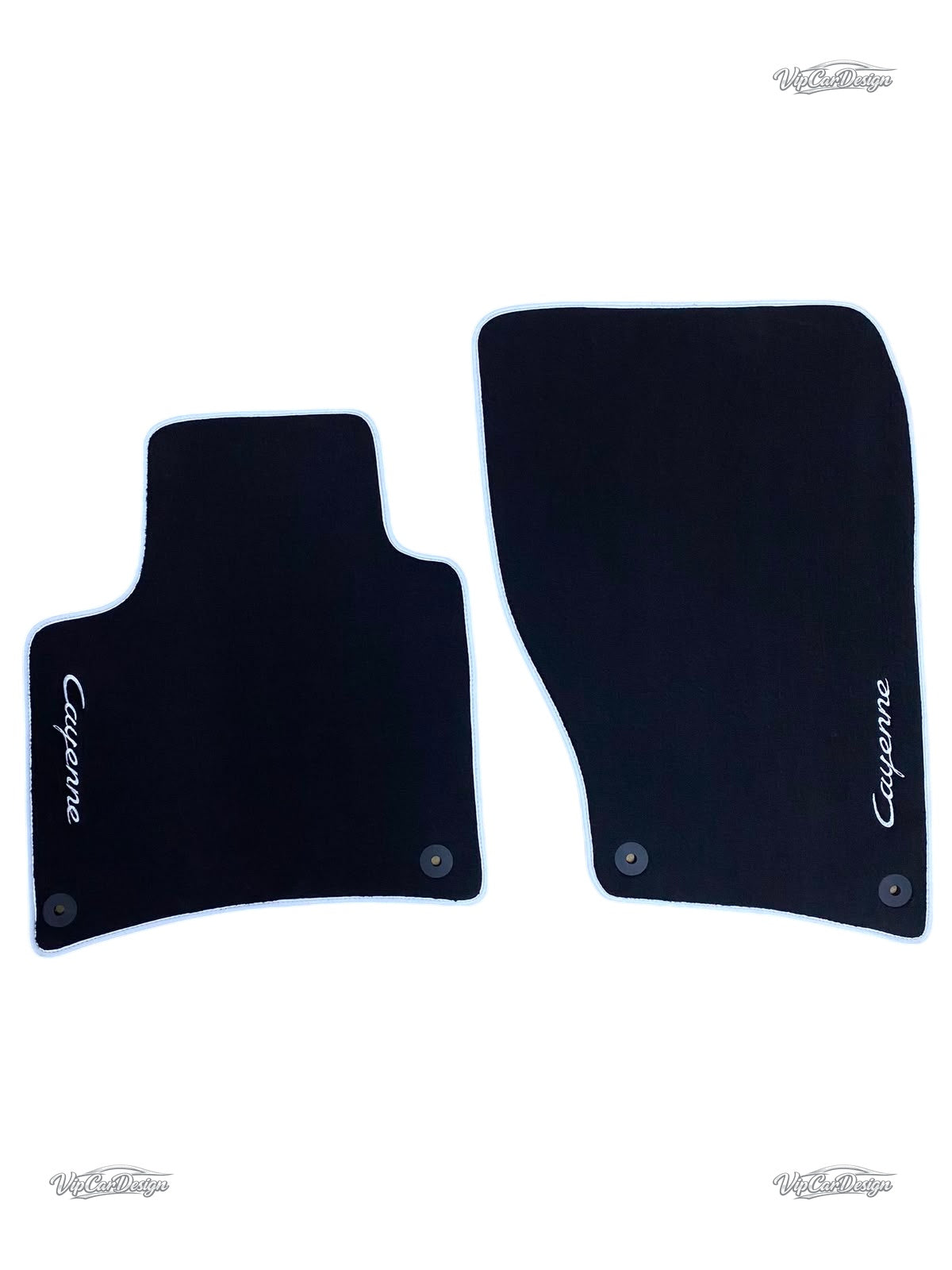 Porsche Cayenne (2010-2018) Custom Fit Floor Mats Cayenne Logo - Anti-Slip Backing | VipCarDesign