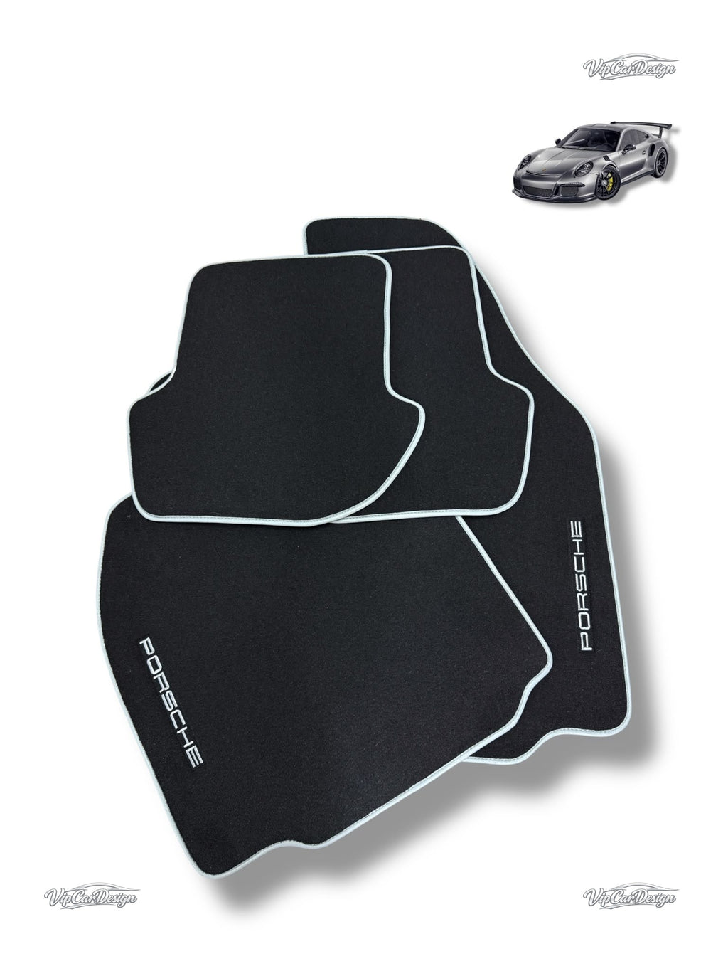 Porsche Cayenne (2010-2018) Custom Fit Floor Mats - Front Floor Mats | VipCarDesign