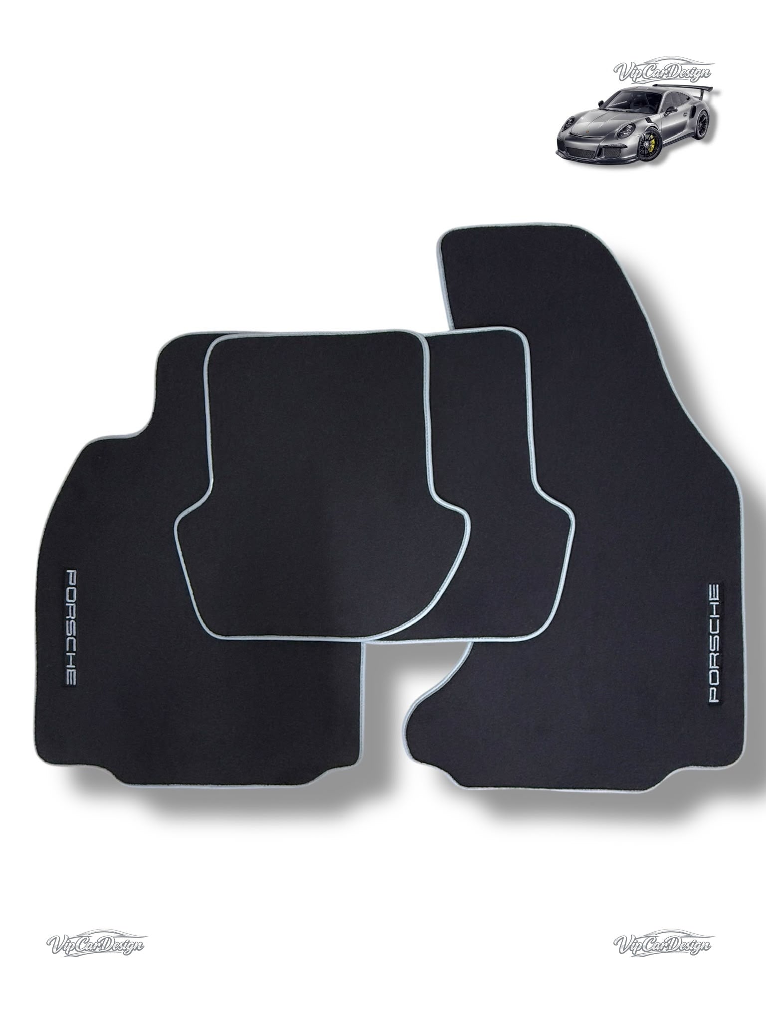 Porsche Cayman 718 (2017-2023) Custom Fit Floor Mats - Rear Floor Mats | VipCarDesign