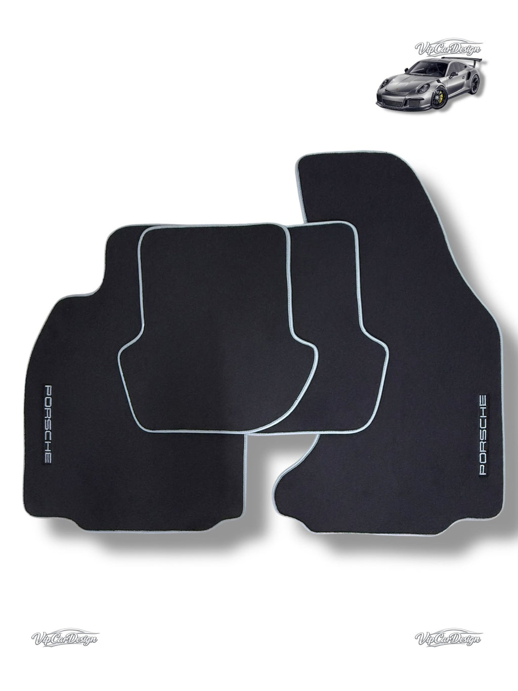 Porsche 911 - 997 (2004-2012) Custom Fit Floor Mats - Rear Floor Mats | VipCarDesign
