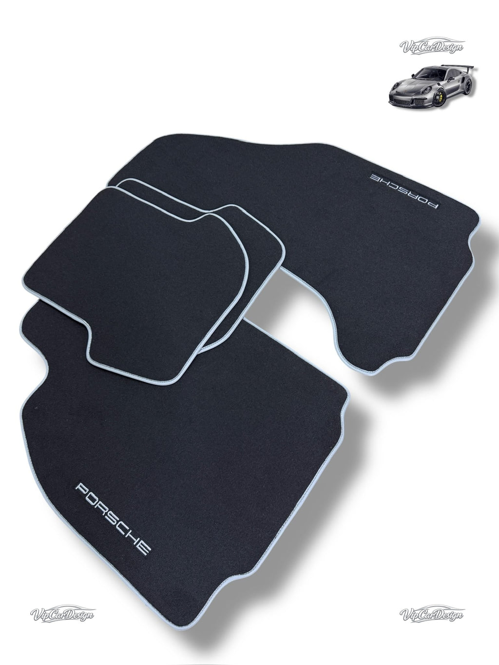Porsche Cayenne (2003-2010) Custom Fit Floor Mats - Premium Velour Detail | VipCarDesign