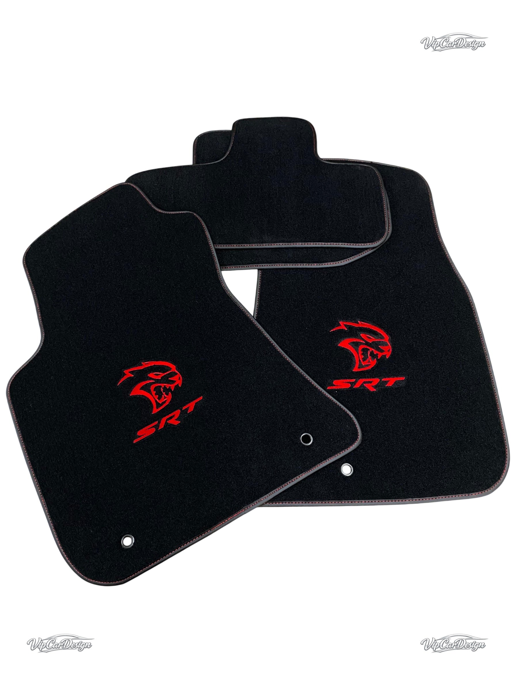 Dodge Challenger SRT Hellcat (2015-2023) Custom Fit Floor Mats SRT - Front Floor Mats | VipCarDesign