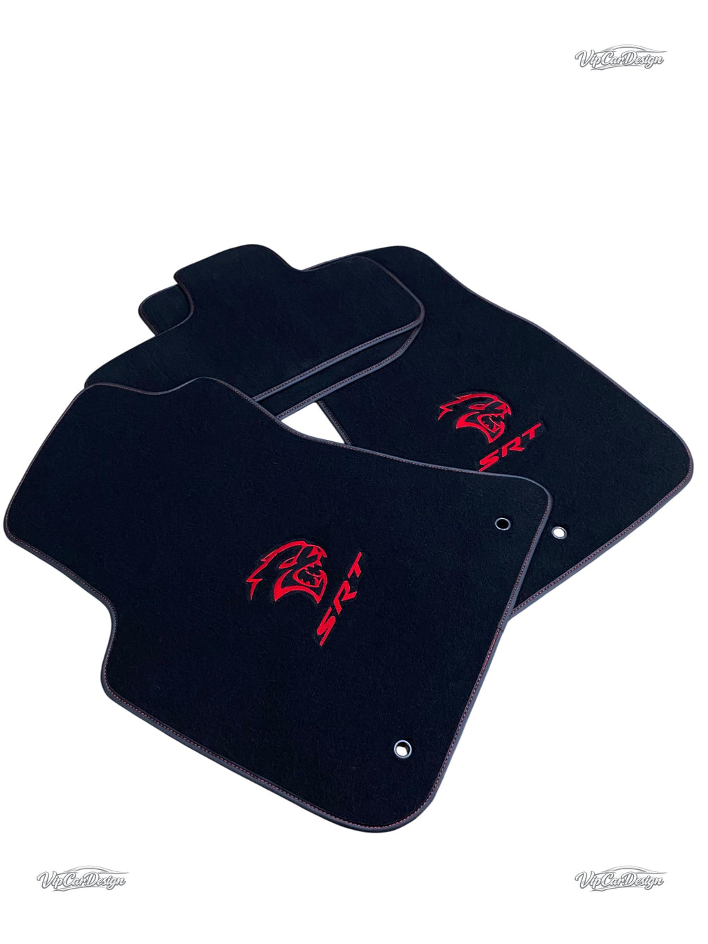 Dodge Challenger SRT Hellcat (2015-2023) Custom Fit Floor Mats SRT - Rear Floor Mats | VipCarDesign