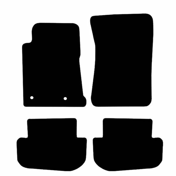 Chevrolet Camaro (2009-2015) Custom Fit Velour Floor Mats - Chevrolet Bowtie Logo - Mat Template Layout | VipCarDesign