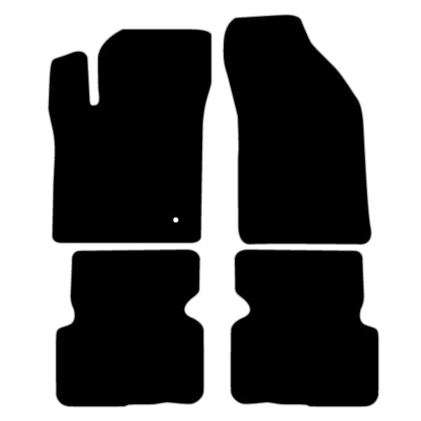 Dodge Avenger SRT (2008-2014) Custom Fit Floor Mats SRT - Mat Template Layout | VipCarDesign