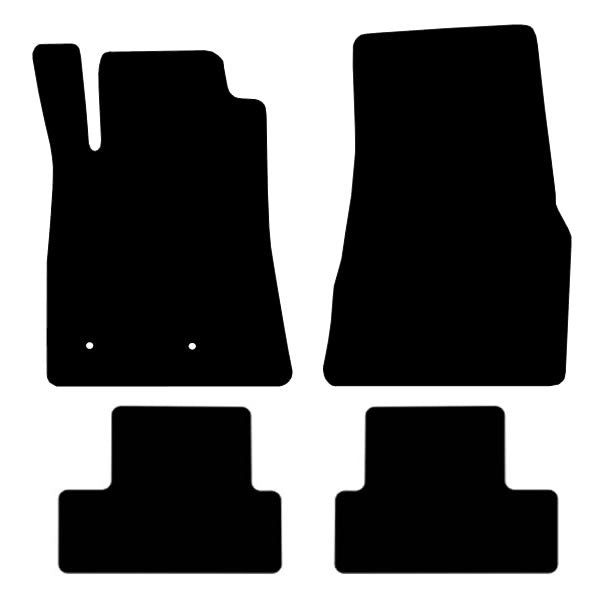 Ford Mustang (2005-2014) Custom Fit Floor Mats Mustang Logo - Mat Template Layout | VipCarDesign