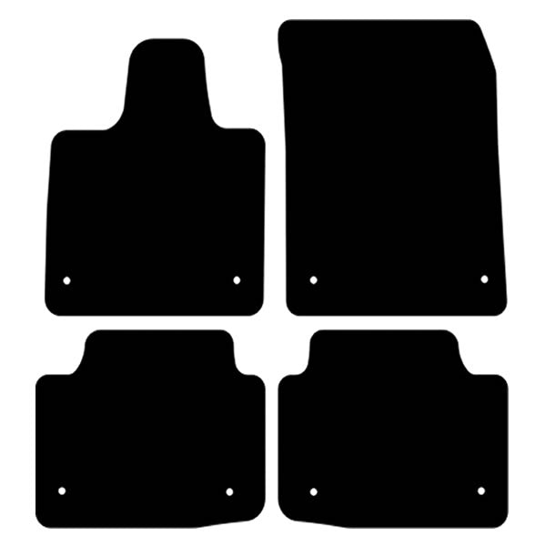 Jaguar I-Pace Custom Fit Floor Mats Jaguar Leaper Logo - Mat Template Layout | VipCarDesign