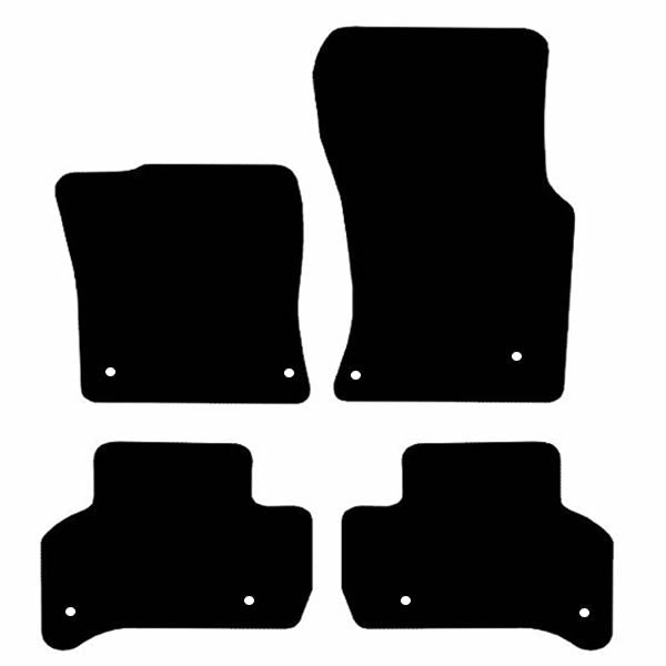 Jaguar XE Custom Fit Floor Mats Jaguar Leaper Logo - Mat Template Layout | VipCarDesign