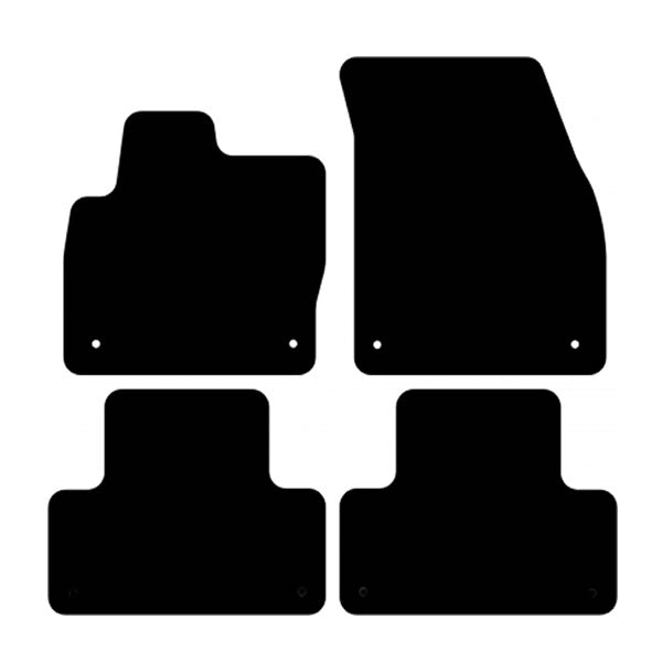 Land Rover Range Rover Evoque Coupe (2011-2018) Custom Fit Floor Mats Range Rover Logo - Mat Template Layout | VipCarDesign