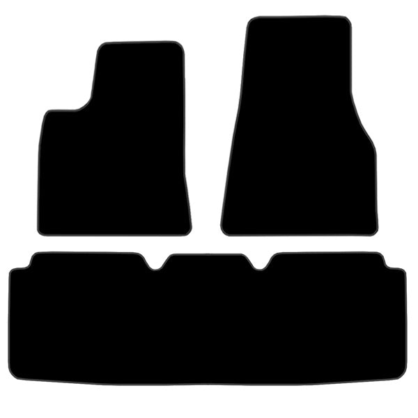 Tesla Model S (2012-2025) Custom Fit Floor Mats - Mat Template Layout | VipCarDesign