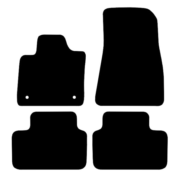 Volvo C40 2021 and After Custom Fit Floor Mats Volvo Logo - Mat Template Layout | VipCarDesign