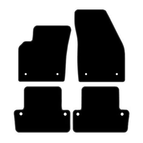 Volvo C70 (2006-2013) Custom Fit Floor Mats Volvo Logo - Mat Template Layout | VipCarDesign