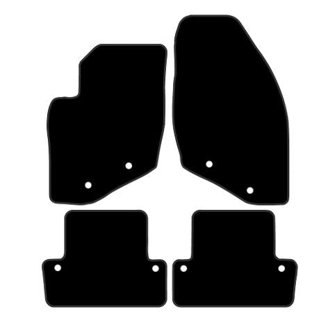 Volvo S60 (2001-2010) Custom Fit Floor Mats Volvo Logo - Mat Template Layout | VipCarDesign