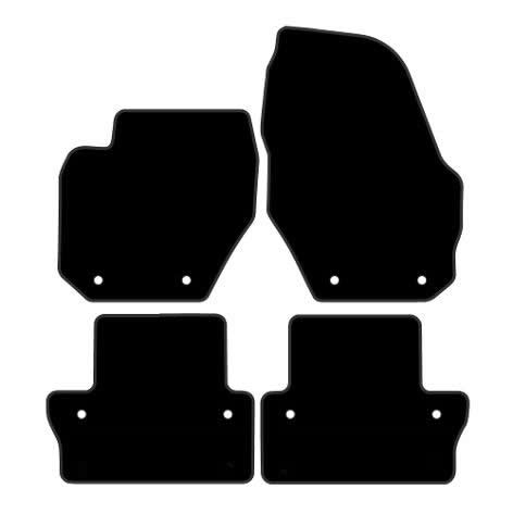 Volvo S60 (2011-2018) Custom Fit Floor Mats Volvo Logo - Mat Template Layout | VipCarDesign